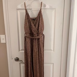 Rose gold sequin jumpsuit